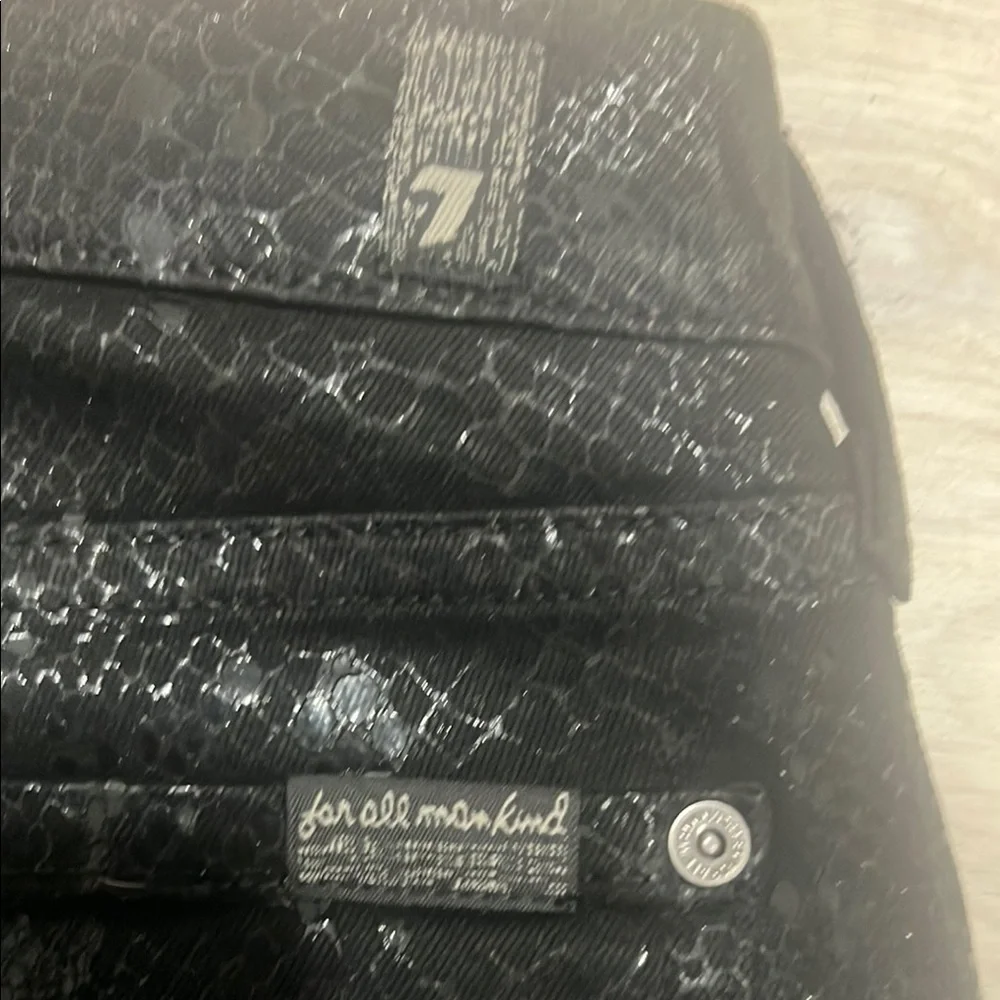 7 For All Mankind Glossy Black Pants
